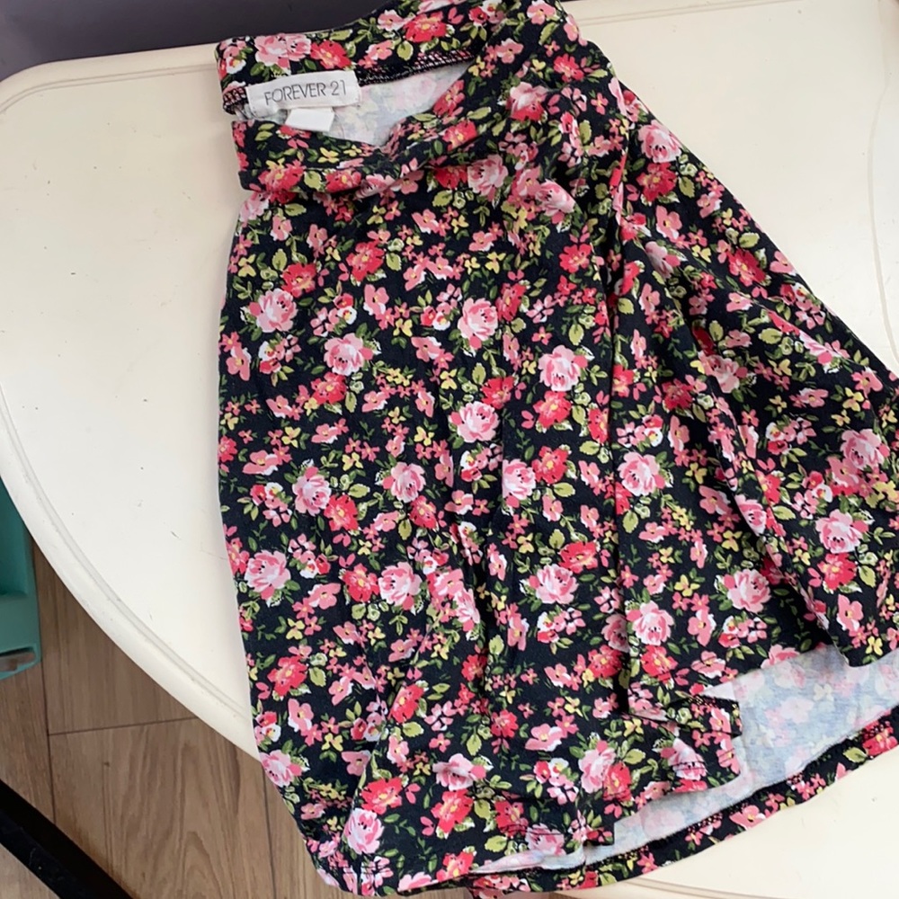 floral forever 21 skirt